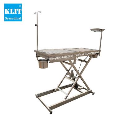 China 304 Stainless Steel Mobile Autopsy Table Veterinary Body Pet Hospital and Laboratory Equipment Animal Autopsy Table for sale