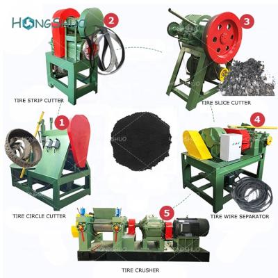 China Tire rubbers recycling industry waste tire granule crusher reuse recycle production line supplier scrap tire production line to rubber powder for sale