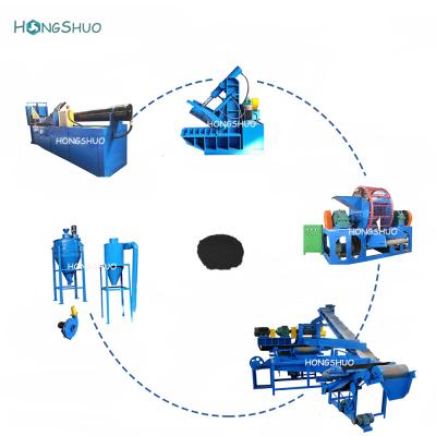 China Recycle Waste Tires High Output Automatic Tire Recycling Machine Tire Rubber Recycling Machine for sale