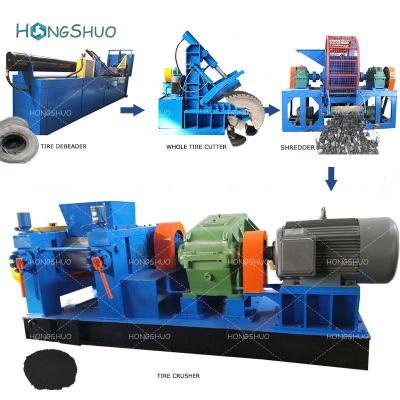 China Building Material Stores Auto-560D Tire Shredder Machine System / Tire Shredder Rubber Machine for sale