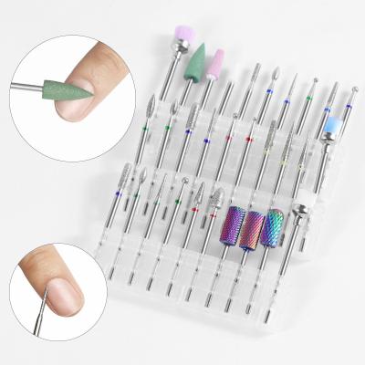 China Nail Tools Nail Tungsten Alloy Grinding Head Set Grinding Machine Grinding Head Brush Exfoliate Polishing Tool for sale