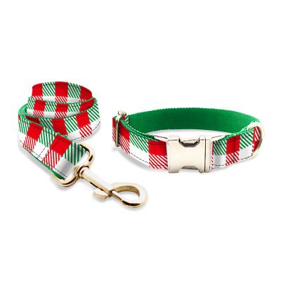 China Custom Personalized Printing Pet Collar Leash Set New Puppy Dog Training Collar Adjustable Pet Collars and Leashes for sale