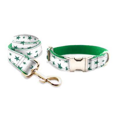 China Custom Adjustable Pet Collar Safety Buckle Dog Leash Slip Rope Lead Dog Harness Collar and Lead Set for sale