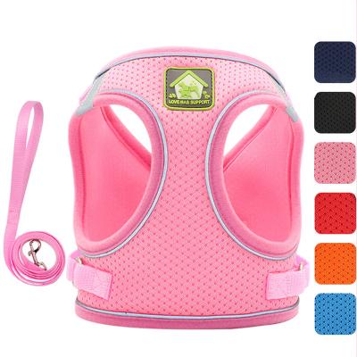 China Personalized Pet Accessories Products Walking Leash Dog Vest Puppy Harness Dog Harness Leash Reflective Vest for sale