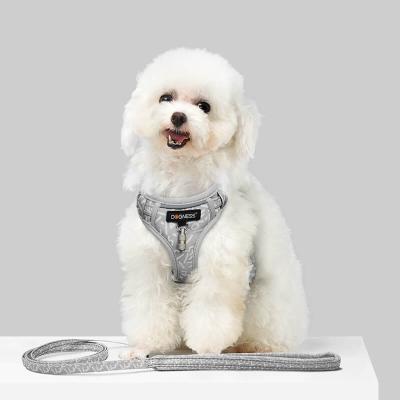 China Personalized High Top Pet Care Accessories Soft Dog Harness Vest Printing Nylon Dog Harness And Leash for sale