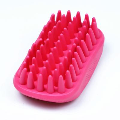 China Stocked most popular bath rubber high quality massage pet Para mascotas cepillo de Para mascotas slicker cleaning brush for sale