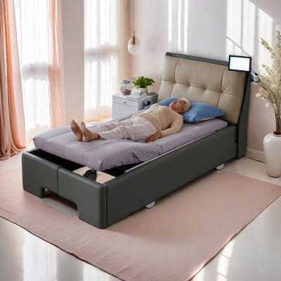 China Easy Operated Multi-functional smart care bed for bedridden elderly home use with one key freely adjusting legrest function for sale