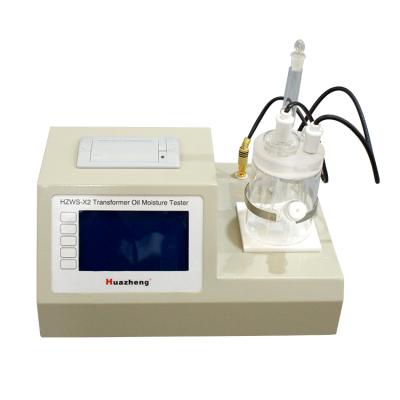 China Huazheng Insulating Oil Water Content Tester Karl Fischer Trace Moisture Analyzer Electric Titrator PPM HZWS-X2 for sale