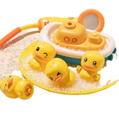 China Splashing Kids Shower Mini Yellow Pirate Duck Bath Baby Toy Pirate Duck Shower for sale