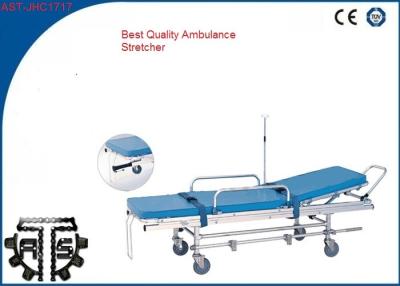 China Stainless Steel Ambulance Stretcher Trolley Foldable Wheel Stretcher for sale