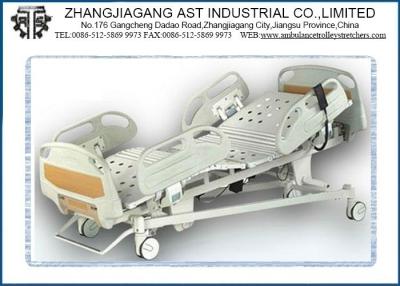 China Función eléctrica de la cama de hospital de ICU cinco con la cabeza del ABS del motor de Linak y el panel del pie en venta