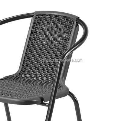 China Modern Cheap Modern Plastic Outdoor Rattan Chairs Stackable Plastic Chair for sale