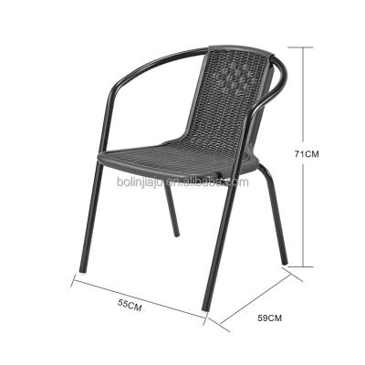 China Modern Popular Outdoor Furniture Garden Set Plastic Resin Chair Price Plastic Rattan Chair for sale