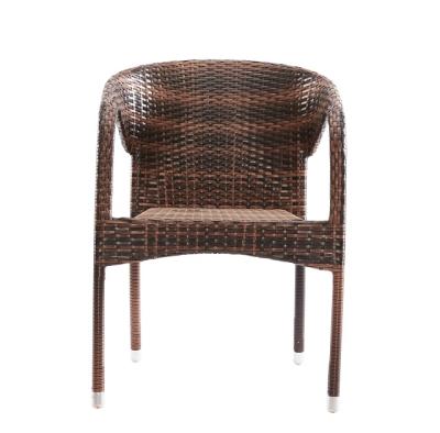 China Modern Popular Modern Comfort Rattan Cafe Chair Outdoor Patio Furniture Dining Chair For Sale for sale