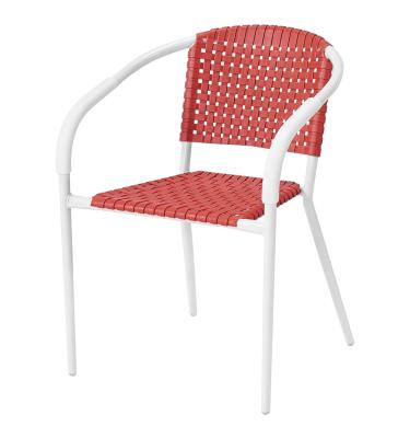 China Used Modern Plastic Chair Outdoor Red Plastic Chair With Back Rattan Dining Chairs for sale