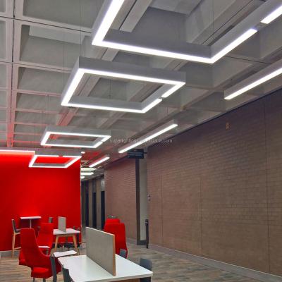 China Modern New Design Linear Fluorescent Light Fixtures For Office , Modern Recessed Grid Fluorescent Light Fixtures for sale