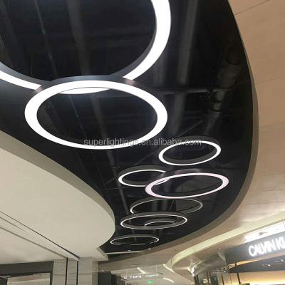 China Dimmable L31 Office Desk Chandelier Led Circular Circle Ring Light Lighting for sale