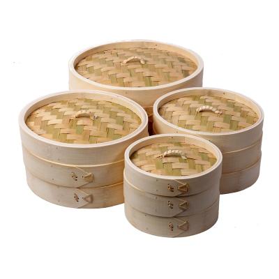 China Viable factory wholesale high quality bamboo steamer basket for universal food steamer bamboo steamer maker for sale