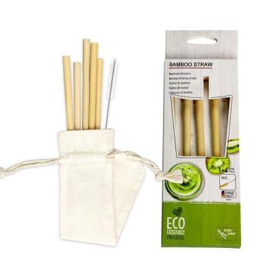 China Wholesale Viable Natural Biodegradable Drinking Bamboo Straw Reusable for sale