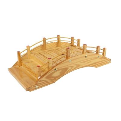 China Viable Wholesale High Quality Wooden Sushi Rack Sushi Bridge Factory Serving Tray for sale