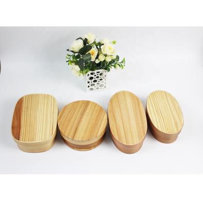 China Wholesale Viable Japanese Style Lunch Bento Box Set With Wooden Divider Cover for sale