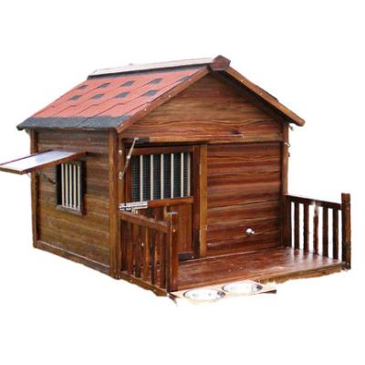 China Wholesale Viable Outdoor Rainproof Wooden Large Winter Windproof Warm Dog Kennel for sale