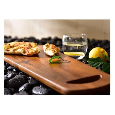 China Eco - Friendly Wholesale Pallet Shape Serving Tools Unique Design Strong Log Pizza Cutting Board for sale