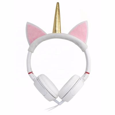 China 2018 New Arrival OEM Cute Cable Cartoon Unicorn Toy Headphones Headband Headband for sale