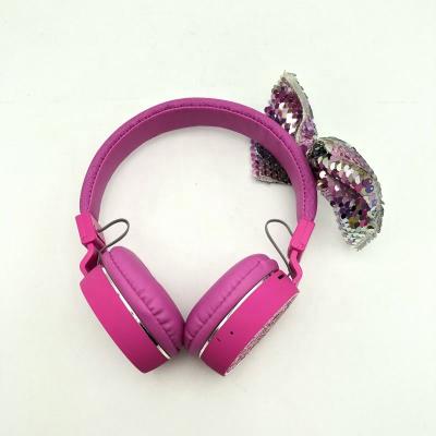 China Custom Headband Kids Headphones New Shiny Bowknot Shiny Bowknot Kids Headband Headphones for sale