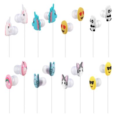 China New Perfect Healthy Funny Cartoon Earphone, Premium Quality In-Ear Cartoon Animal Earbuds Headphones With Mic For Kids Handsfree for sale