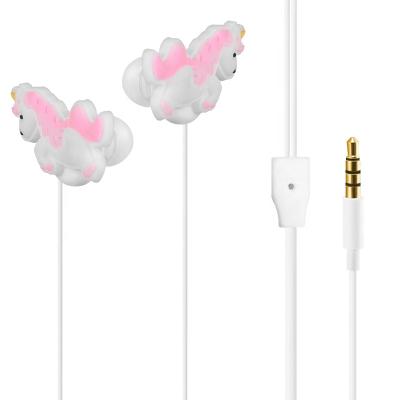 China New Design MP3 In-Ear Headphones Cartoon Animal Shape Earbuds Cute Design For Kids for sale