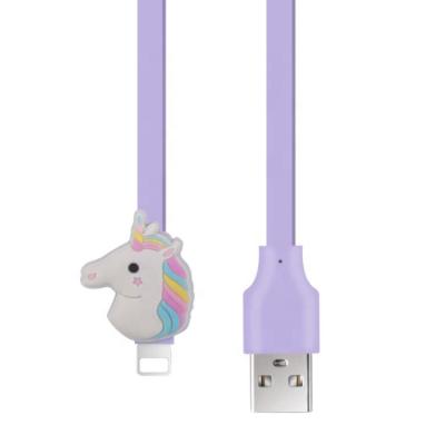 China Unicorn Color Cartoon USB Data Cable MP3/MP4 Player Latest Design For IOS for sale