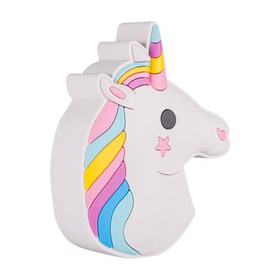 China New Design OEM Convenient Wholesale Portable Soft Silicone PVC Cute Cartoon Unicorn Power Bank For Shenzhen Promotion for sale