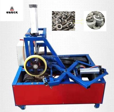 China Tire cutting machine to shredded rubber Waste strip tire sidewall car tire cutting recycling machine tire ring treading rubber machine for sale