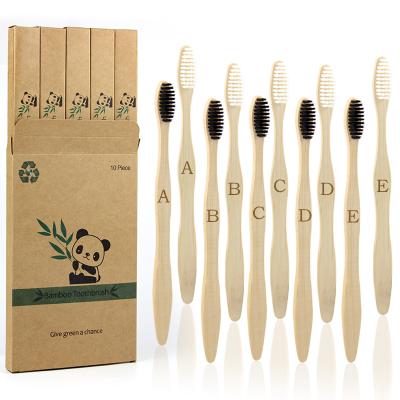 China Free sample bamboo case toothbrush bamboo toothbrush biodegradable bristle bamboo toothbrush set à venda