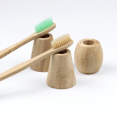 China OEM eco friendly toothbrush holder organic bamboo bamboo toothbrush base holder toothbrush for sale