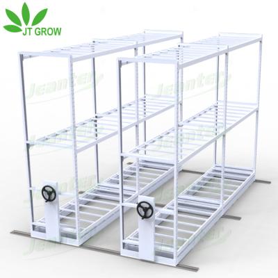 China Good Hydroponic Bench Mobile Seedling Rolling Flow Greenhouse Hidroponia Plant Growth Supplier for sale