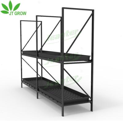 China Static Hydroponic Ebb Flow Vertical Plant Mobile Grow Rack for sale