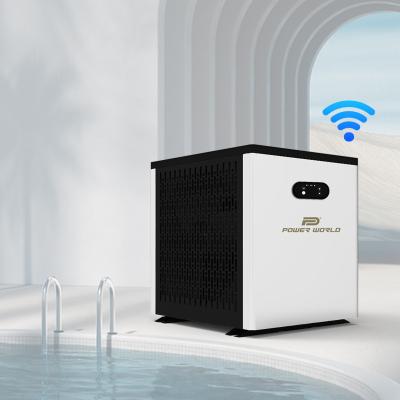 China Outdoor World Shenzhen Power Mini Size Above Ground Swimming Pool Heater Inverter Heat Pump Swimming Pool for sale