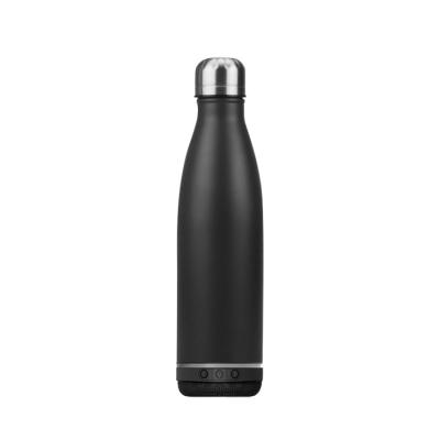 China Double Stored Wireless Wall 500ml Music Bottles Insulated Stainless Steel Water Bottle With A Speaker for sale