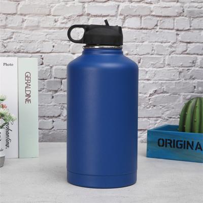 China Customized Logo Insulated Vacuum Double Wall PORTABLE Sports Mouth Stainless Steel Wide Water Bottle for sale