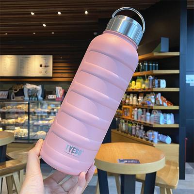 China TYESO Business 1000ml Stainless Steel Vacuum Insulated Thermos Outdoor Sport Vacuum Bottle Coffee Drinks Water Bottles for sale