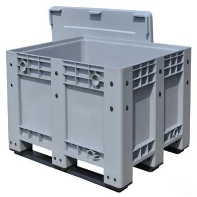 China 1200x1000x760mm heavy duty solid plastic pallet barrel for vegetable storage for sale