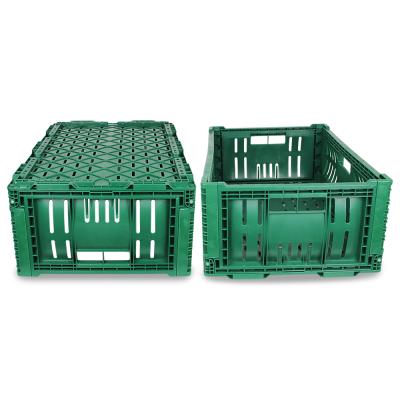 China Durable Custom Stacking Foldable Plastic Storage Crates Fruit Vegetable Container for sale