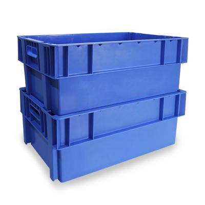 China Durable Heavy Duty Plastic Box Stack And Nest Crates For Transportation for sale