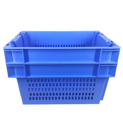 China 180 Degree Stack Nest Crate Box Solid Custom Color Plastic Mobile Box For Storage for sale