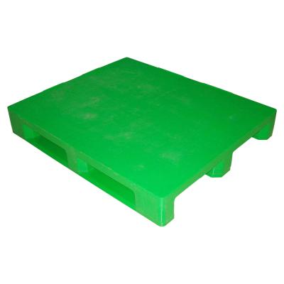 China Three Runners Single Faced Flat Surface Plastic Pallet With Reinforcement Steel Bar For Pallet Racking Systems for sale