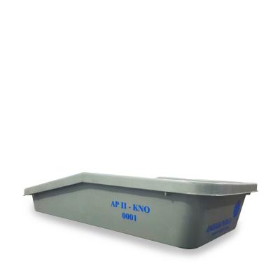 China Solid Gray Color Airport Plastic Luggage Serving Box Tray for sale