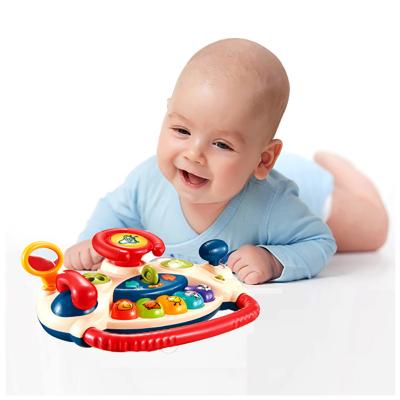 China Entertainment children pretend montessori toy steering wheel keyboard musical instrument baby piano educational electric toy for sale