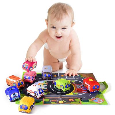 China Hot Selling Entertainment Baby Toys Cars for Kids, Soft Car Toy Set with Play Mat (9 Vehicles/Storage Bags) for Toddlers for sale